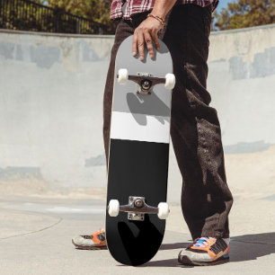 Grått White Black Färg Stil Design Mini Skateboard Bräda 18,5 Cm