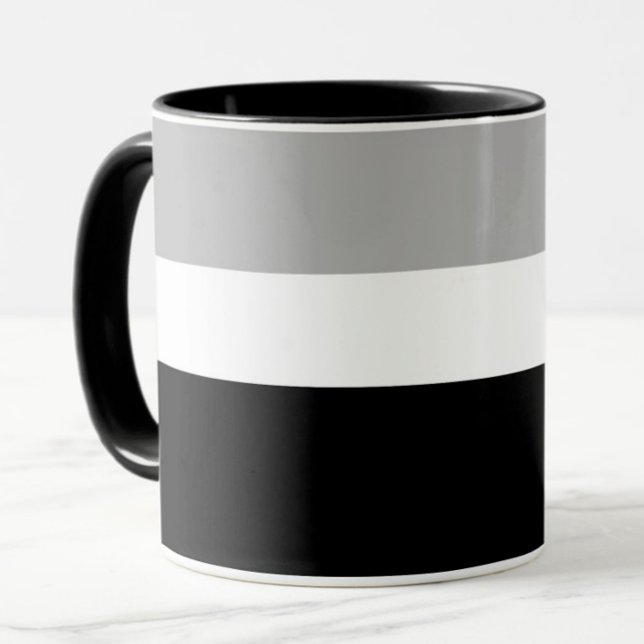 Grått White Black Färg Stil Design Mugg (Skapare uppladdad)