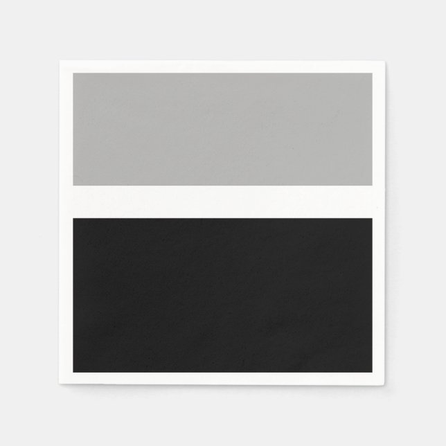 Grått White Black Färg Stil Design Pappersservett (Framsidan)
