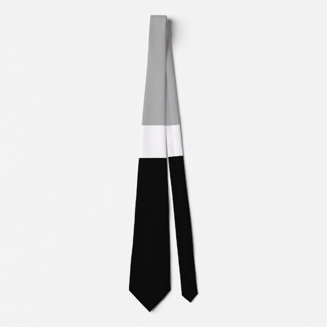 Grått White Black Färg Stil Design Slips (Framsida)