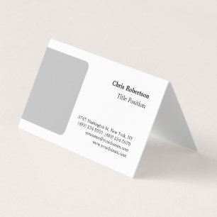 Grått White Charming-minimalistisk Anpassningsbar Visitkort
