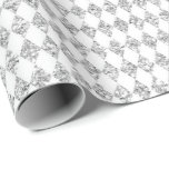 Grått White Diamond Cliond Glam Glitter Sparkly Presentpapper<br><div class="desc">Glam-samling av florenceK</div>
