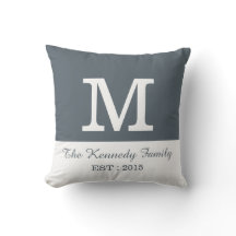 Grått White Färg Block Reversible Family Monogram