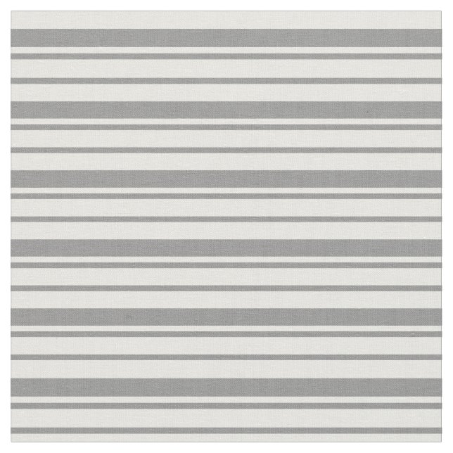 Grått & White Färgad Rand Mönster Tyg (Närbild)