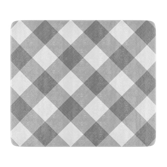 Grått White Gingham Modern Land (Framsidan)