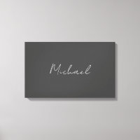 Grått White Handskriven Minimalist ditt namn