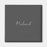 Grått White Handskriven Minimalist ditt namn