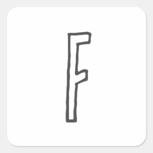 Grått & White Initial Brev Monogrammed Plain Fyrkantigt Klistermärke