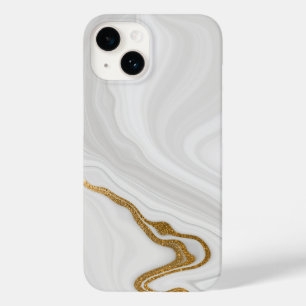 Grått White Marble Mönster iPhone/Android