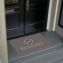 Grått & White Monogram Medallion | Välkommen