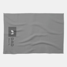 Grått White Number 1 Pappa Kökshandduk