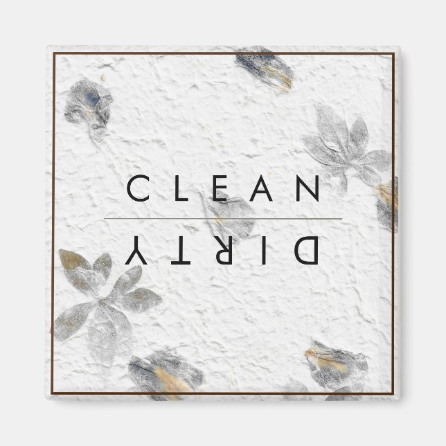 Grått & White Shapes Dishwasher Magnet (Framsidan)