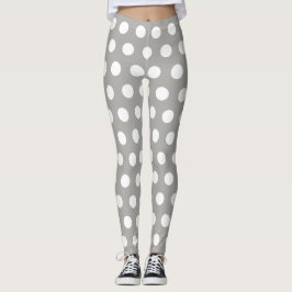 Grått White Spots Retro Yoga byxor