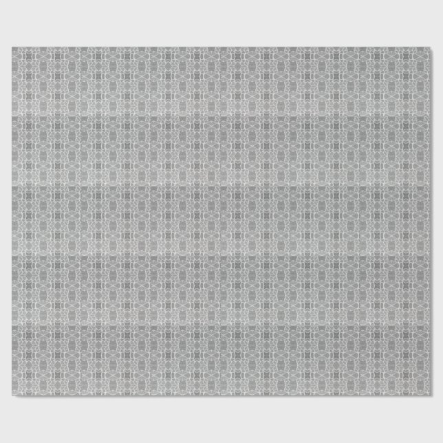 Grått White Stone Tiles Mosaic Mönster Presentpapper (Platt)