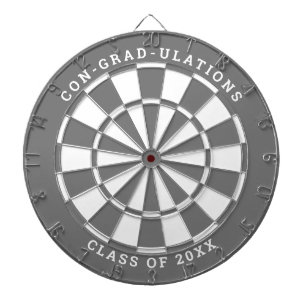 Grått & White Studenten   ANPASSNINGSBAR Darttavla