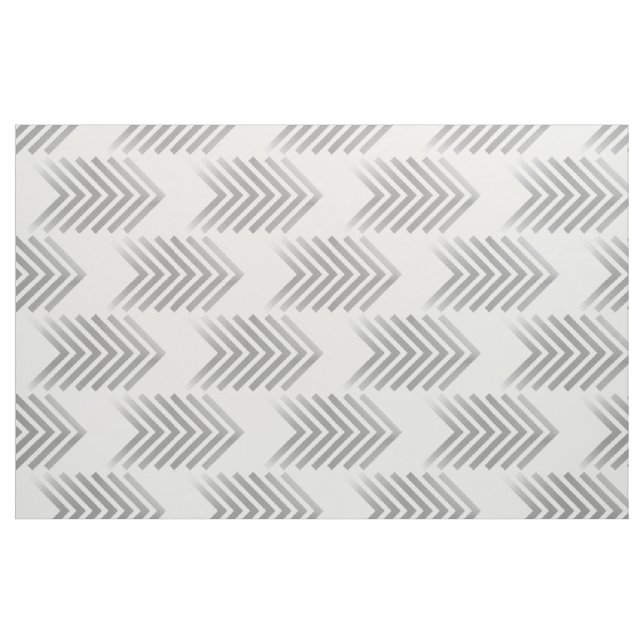 Grått White Tribal Arrow Mönster Fabric Tyg (Fat Quarter)
