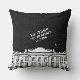 Grått White Yo Trump Kom back Whitehouse Kudde