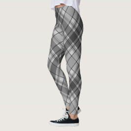 Grått Winter plaid Leggings
