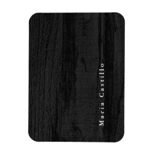 Grått Wood Background minimalist Modern Namn Magnet