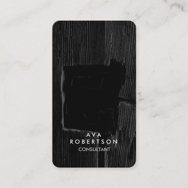 Grått Wood Kreativ Consultant Manager Visitkort (Framsida)