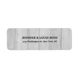 Grått Wood Unique Retro Stil Classical Lakan Returadress Etikett