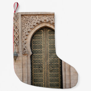 GRÅTT WOODEN DOOR LITEN JULSTRUMPA