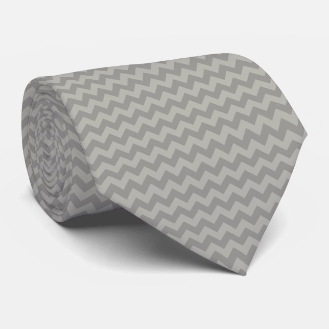 Grått Zigzag, Grått Chevron, Geometric Mönster Slips (Rullad)