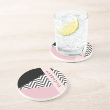 Grått Zigzag, Grått Chevron, Rosa, ditt namn