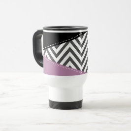 Grått Zigzag, Grått Chevron, Zigzag Mönster, Lila Resemugg