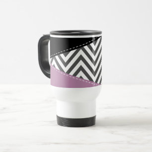 Grått Zigzag, Grått Chevron, Zigzag Mönster, Lila Resemugg