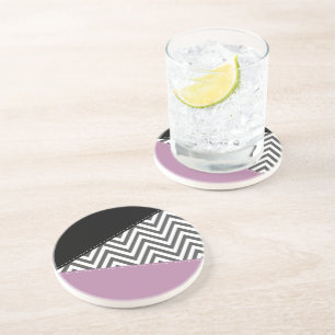 Grått Zigzag, Grått Chevron, Zigzag Mönster, Lila Underlägg
