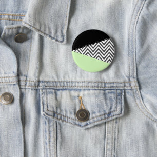 Grått Zigzag, Grått Chevron, Zigzag Mönster, Mint Knapp