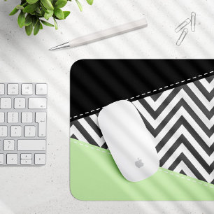 Grått Zigzag, Grått Chevron, Zigzag Mönster, Mint Musmatta