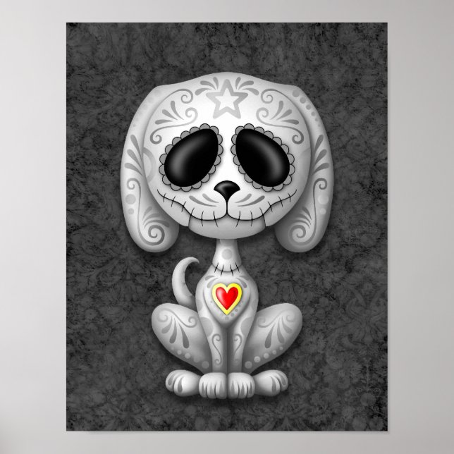 Grått Zombie Sugar Puppy Poster (Framsidan)