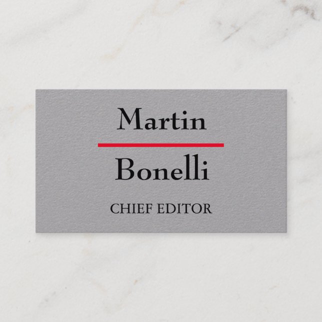 Gråttets unika moderna minimalistisk visitkort (Framsida)