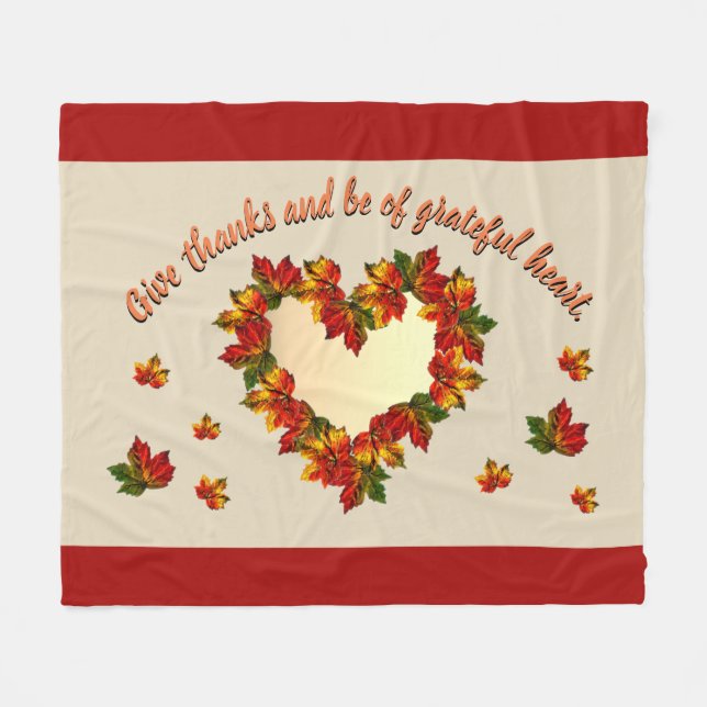 Gratthy Heart Fleece Blanket (Framsidan (Horisontell))