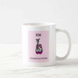 grattis 10K för kvinnlig Runner. Kaffemugg