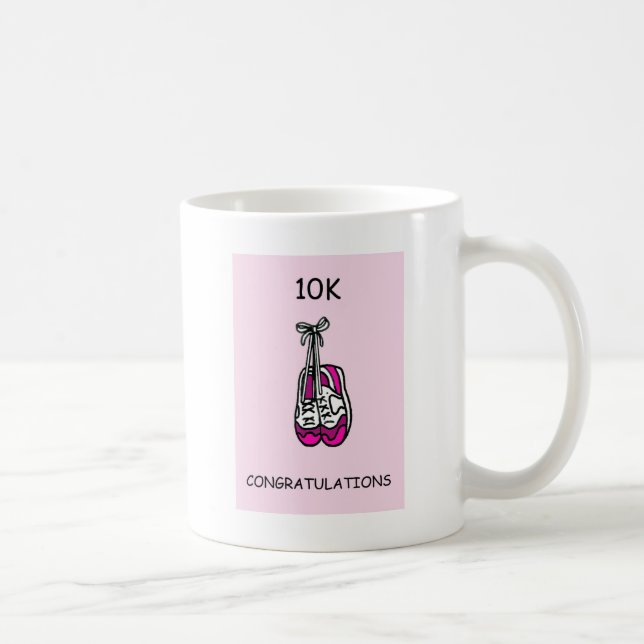 grattis 10K för kvinnlig Runner. Kaffemugg (Höger)
