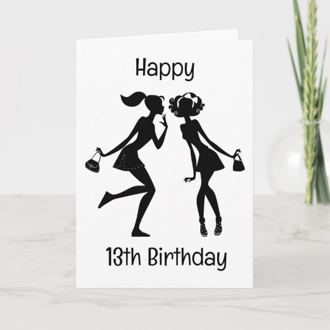 GRATTIS "13-ÅRS DAG" TILL EN MYCKET BÄSTA VÄN KORT (Framsida)