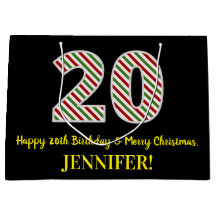 Grattis 20-årsdag & God Jul, Anpassat Namn