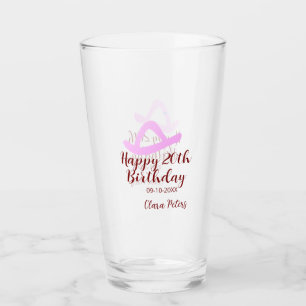 Grattis 20-årsdag rosa cowboytjej namn datum sim glaskopp