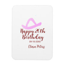 Grattis 20-årsdag rosa cowboytjej namn datum sim