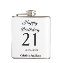 Grattis 21-årsdag fet bokstav enkel namn minima