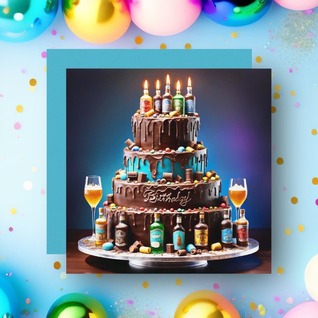 Grattis 21-årsdag Likörkaka (Celebrate someone's 21st birthday with this unique birthday cake!)