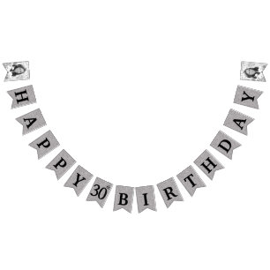 Grattis 30-årsdag Foto Silverglitter Vimplar