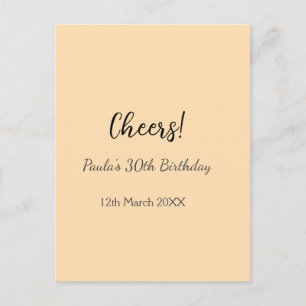 Grattis 30-årsdag namn datum enkel minimal vykort
