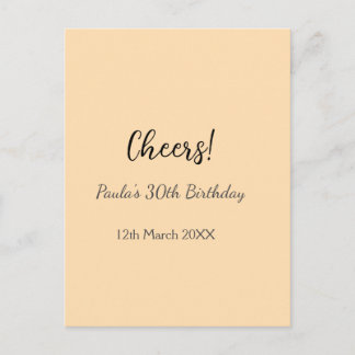 Grattis 30-årsdag namn datum enkel minimal  vykort