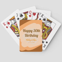 Grattis 30-årsdag rustik trä Halloween höst f Casinokort