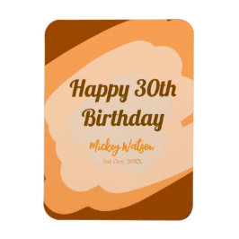 Grattis 30-årsdag rustik trä Halloween höst f Magnet