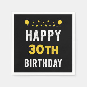 Grattis 30-årsdag Tricenarian-festfirande Pappersservett
